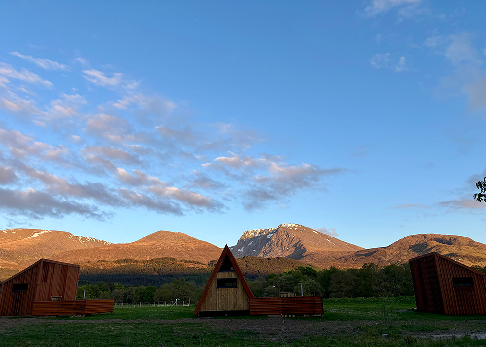 Ben Nevis Basecamp cabin exterior